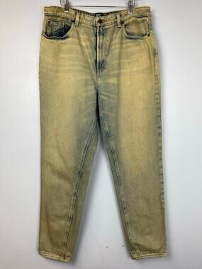 BDG Mom High-Rise Gold Acid Wash Tapered Jeans Urban Outfitters Size 33